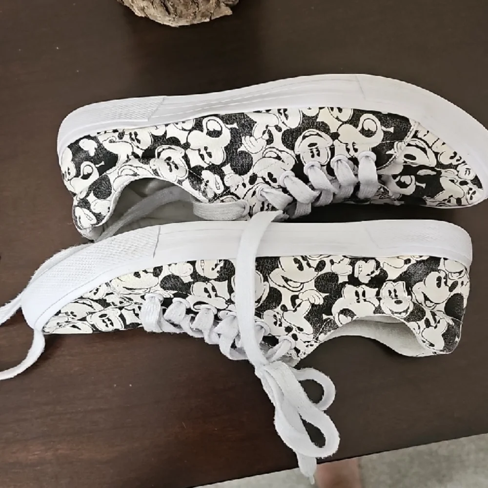 Disney Women's Sneakers - Black and White Mickey Mouse - Picture 6 of 7